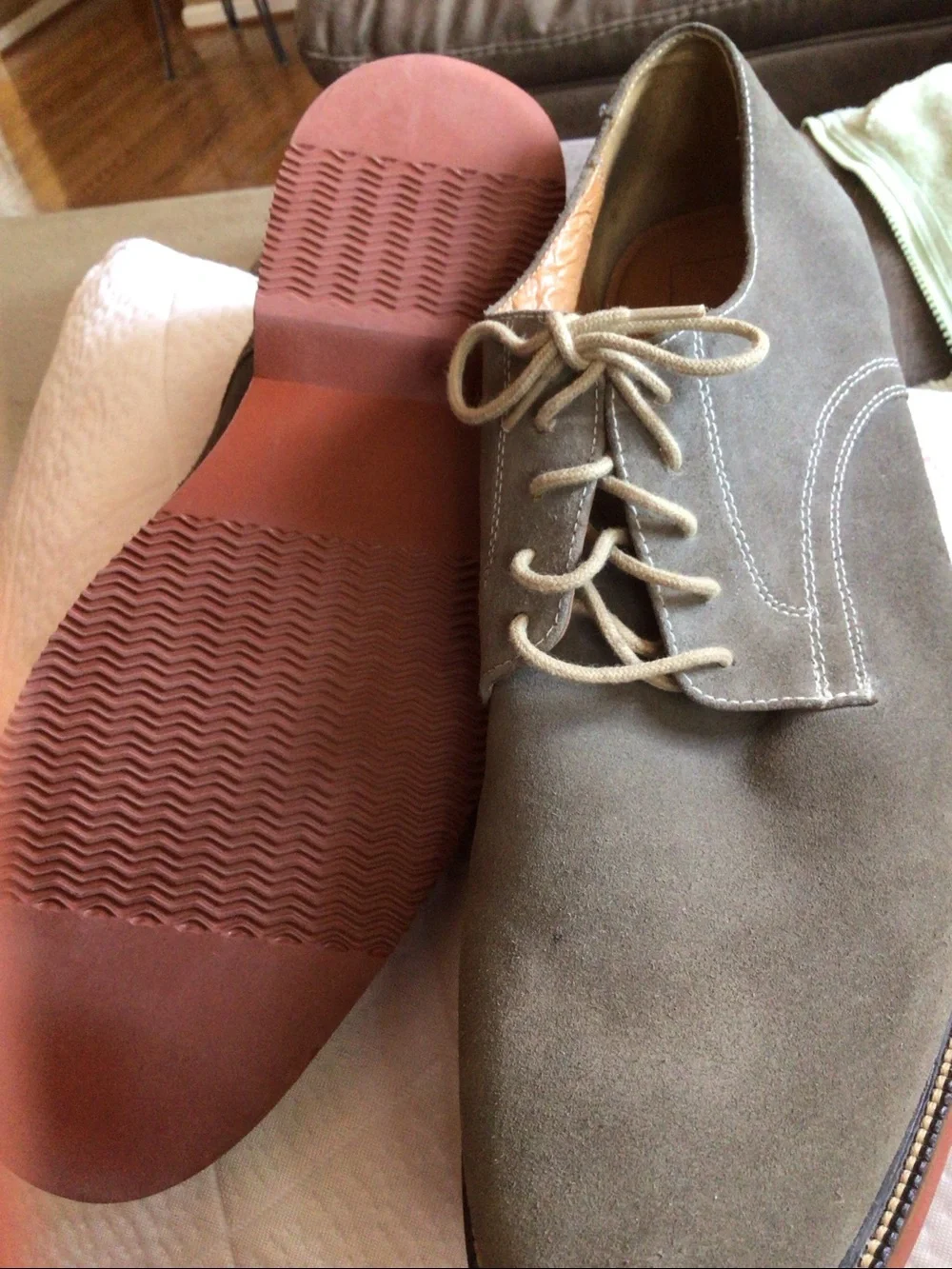 14th & Union Taupe Suede Derby Shoes